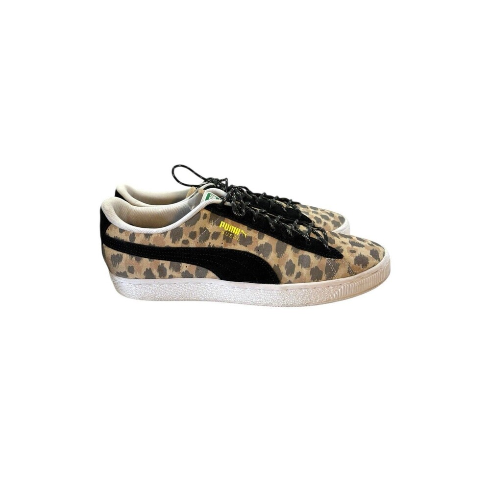 Puma Suede Animal Mens Size 10.5 Granola Leopard Print 391108-01 Pre-Owned